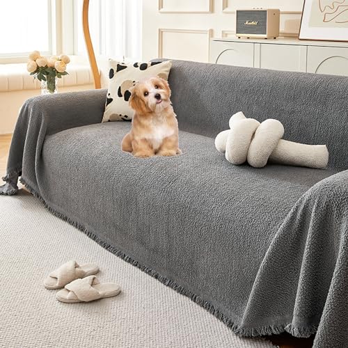 Funda de sofá en forma L lavable para tardes tranquilas con tu perro 2