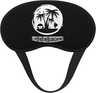 Summer Live in The Sunshine Black-Edged Full-Coverage Eye Mask Light-Blocking Comfortable, Soft, Adjustable Elastic Strap Relaxation Without Pressure for Women & Men