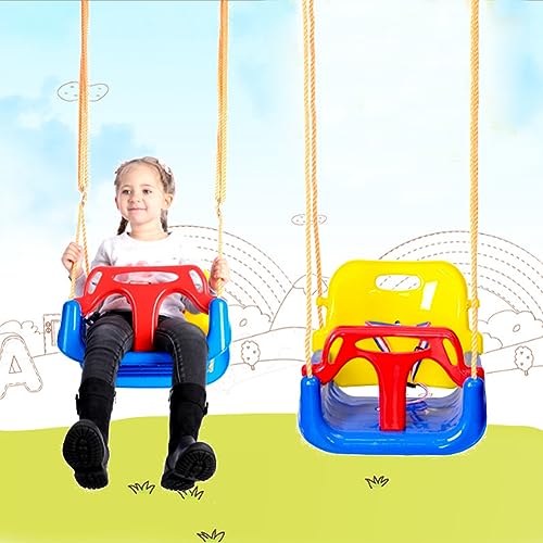 EXTSUD Babyschaukel 3 in 1 Babysitz verstellbar und mitwachsend Schaukelsitz Gartenschaukel für Baby und Kinder mit Rückenlehne und Anschnallgurt belastbar bis 200kg Blau - 7