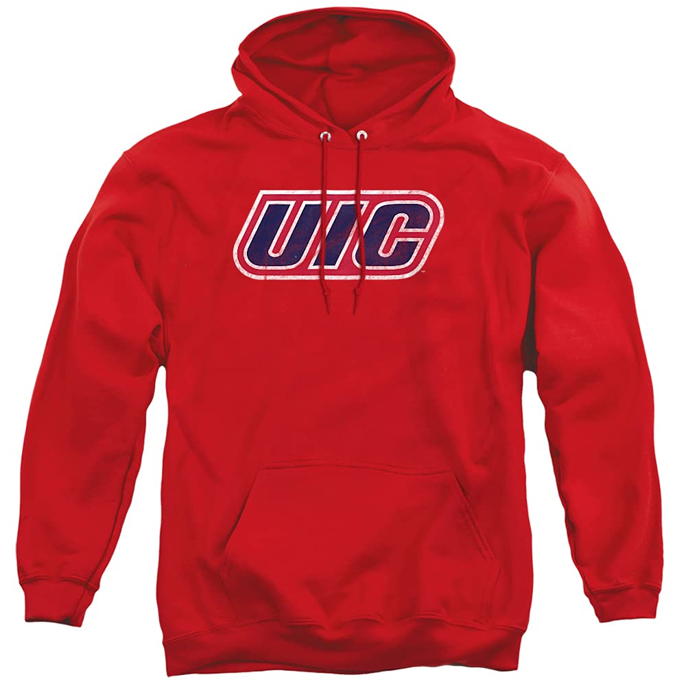 LOGOVISION Official Collegiate Distressed Primary Logo Adult Pullover Hoodie Collection — view 365
