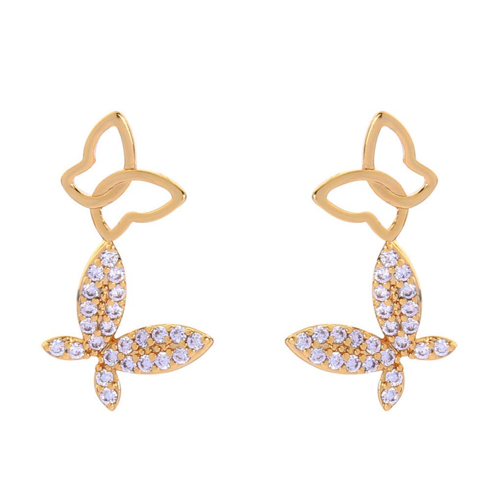CYJERSHI Earrings With Cutout Zircon Earrings, Diamond Stud Earrings, Ladies Fashion Earrings Gift