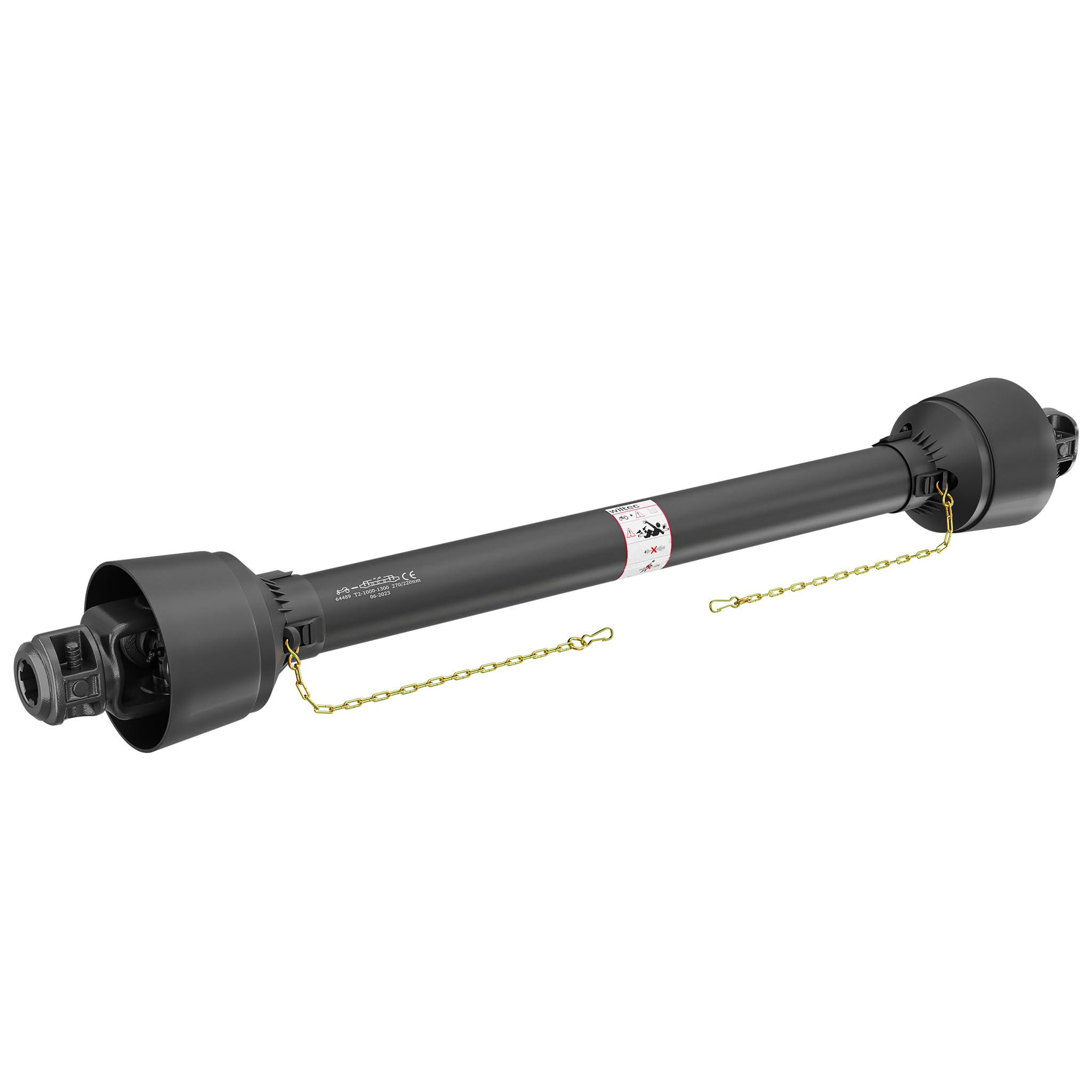 WilTec Toma de Fuerza T2 Eje transmisión cardán 750mm 270Nm 540rpm PTO 23kW (31CV) 2X 1 3/8" 6 Dientes — view 9