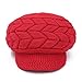 Produktbild LFEILONG Damen warme Kaninchenfell Plus Samt Strickmütze Mode Verdickung Hut rot 01