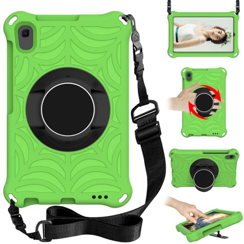 Coque Huawei M6 8.4 antichoc enfants en mousse EVA verte avec support