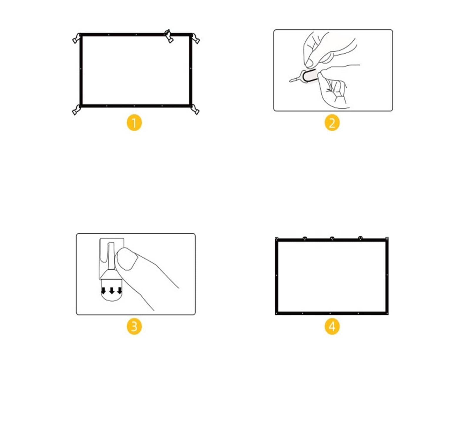 Telo Proiettore, Schermo di proiezione portatile ad alta definizione a tenda for viaggi, ufficio, home theater, chiesa 100 "16:9 4:3(100 inches 16:9)
