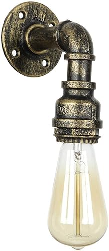 Lámpara de pared de tubo de agua industrial loft vintage apliques de pared almacén granero bar restaurante luces de pared hierro industrial Lampara