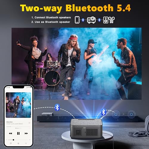 Image of XElectron iProjector 1 Plus Electric Focus Auto Keystone Smart Home Projector 4k Ultra HD | Native 1080P Full HD Resolution, HDMI ARC, Android 12, BT 5.4, WiFi 6 | 20000 Lumens, 2GB+32GB