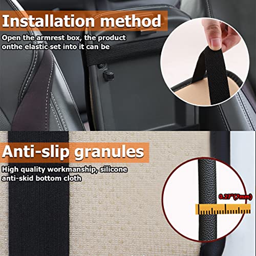 Moly Magnolia Auto Center Console Pad, Pu Leather Car Armrest Seat Box Cover, Waterproof Non Slip Soft Armrest Box Cushion Protector, Car Accessories Universal For Suv, Truck, Van (Orange) #TOP4