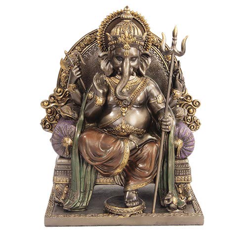 Statue Dieu Ganesha Ganesh cadeau spirituel hindouisme fini bronze PTC