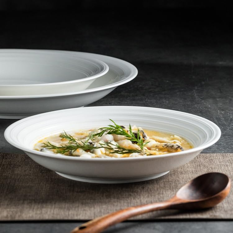 Talerz obiadowy talerze do naczyń 30 cm duża biała linia ceramiczna płytka miska głęboki talerz zupa kuchnia restauracja usługi komercyjne śniadanie obiad talerz obiadowy talerze obiadowe można
