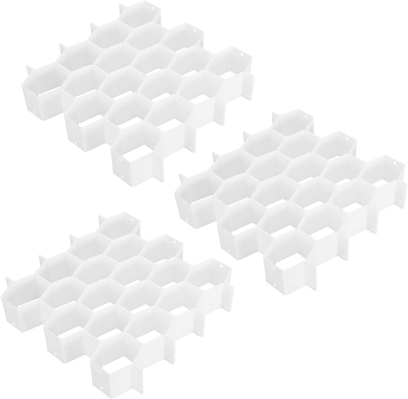 Foraineam 3 Pack Drawer Organizer Plastic