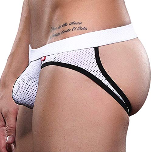 Men's Mesh Low-Rise Jock Strap (Medium, 3-pack(Black2/Dark Grey/White))