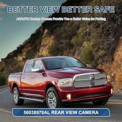 Image of Rear View Backup Camera Compatible with RAM 1500 2500 3500 2013-2018 for Dodge Viper, for RAM 4500 5500 2013-2017, for Chrysler 200 Reversing Parking Assist Camera 56038978AL 56038978AK
