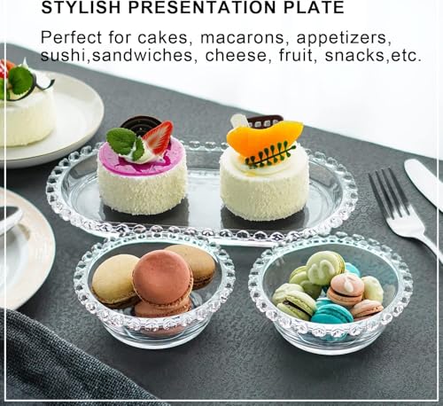 Image of Glassbunny 11 Inch Crystal Clear Oval Shape Plate Glass Tray for Dry Fruits, Fruits Plate, Serving Plate Home Decoration, Living Room