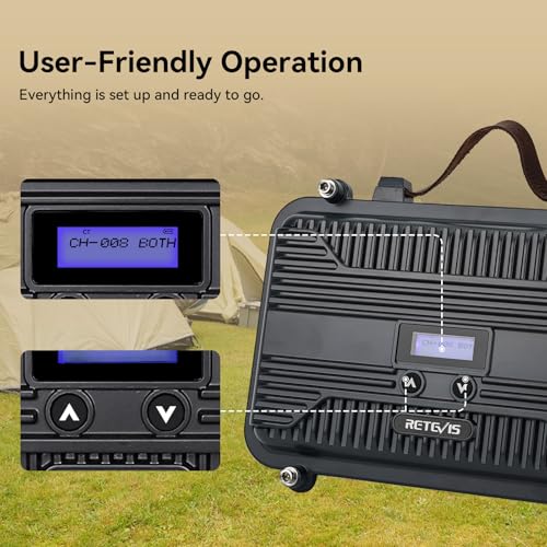 Image of Retevis RT97S GMRS Repeater, RT97 Upgraded Version, Radio Repeater, Full Duplex Long Range, Compatible with Raspberry Pi, Portable, LCD Screen,for Remote Area, Emergency Rescue, Logistics(1 Pack)
