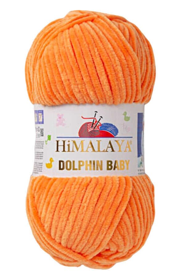 2 Ball/Skein Himalaya Dolphin Baby Yarn Each Skein 100 g 120 m Super Bulky Polyester Blanket Yarn Velvet Yarn Amigurumi Yarn (80316 Orange)