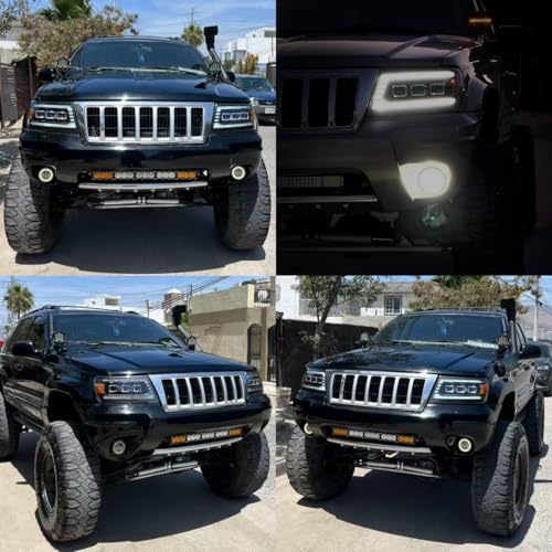Sheraho Full LED Headlights Assembly Fit for 1999-2004 Jeep Grand Cherokee — view 6