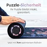 Puzzlup Puzzlematte bis 1500 Teile - 66 x 120 cm - Premium Puzzle Rolle für 500, 1000 und 1500 Teile - In Sekunden zusammenrollen - Puzzle Matte Rolle mit Öko-Verpackung