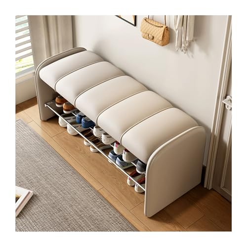 Banc d'entrée avec rangement à chaussures pour organiser le vestibule familial
