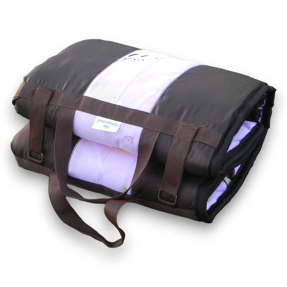 Sleepezee Foldable kids mattress for baby Picnic Light Weight | Baby Mattress Made with Premium Fabric | Easy to carry for Travel, picnic, kids play area | 1 Inch Thick (48 Inch X 27 Inch) (Baby Pink)