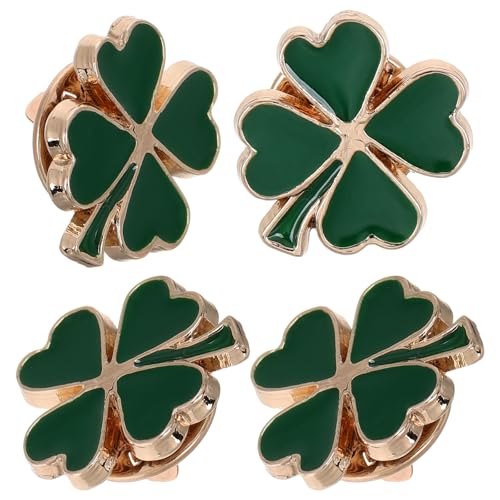 Broches vintage en émail trèfle pour fête de la Saint-Patrick et anniversaires