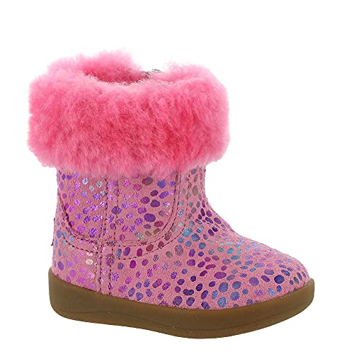 UGG KIDS' JORIE II SPOTS BOOT, Pink Rose Sparkle Suede, 16 EU