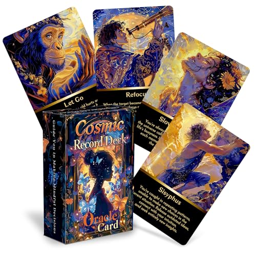 Akashic Insight Oracle Cards, 85-Cards,Oracle Deck for Beginners, Energy Healing,Soul’s Truth, Clear Karmic Influences,Clarifying Life Situations