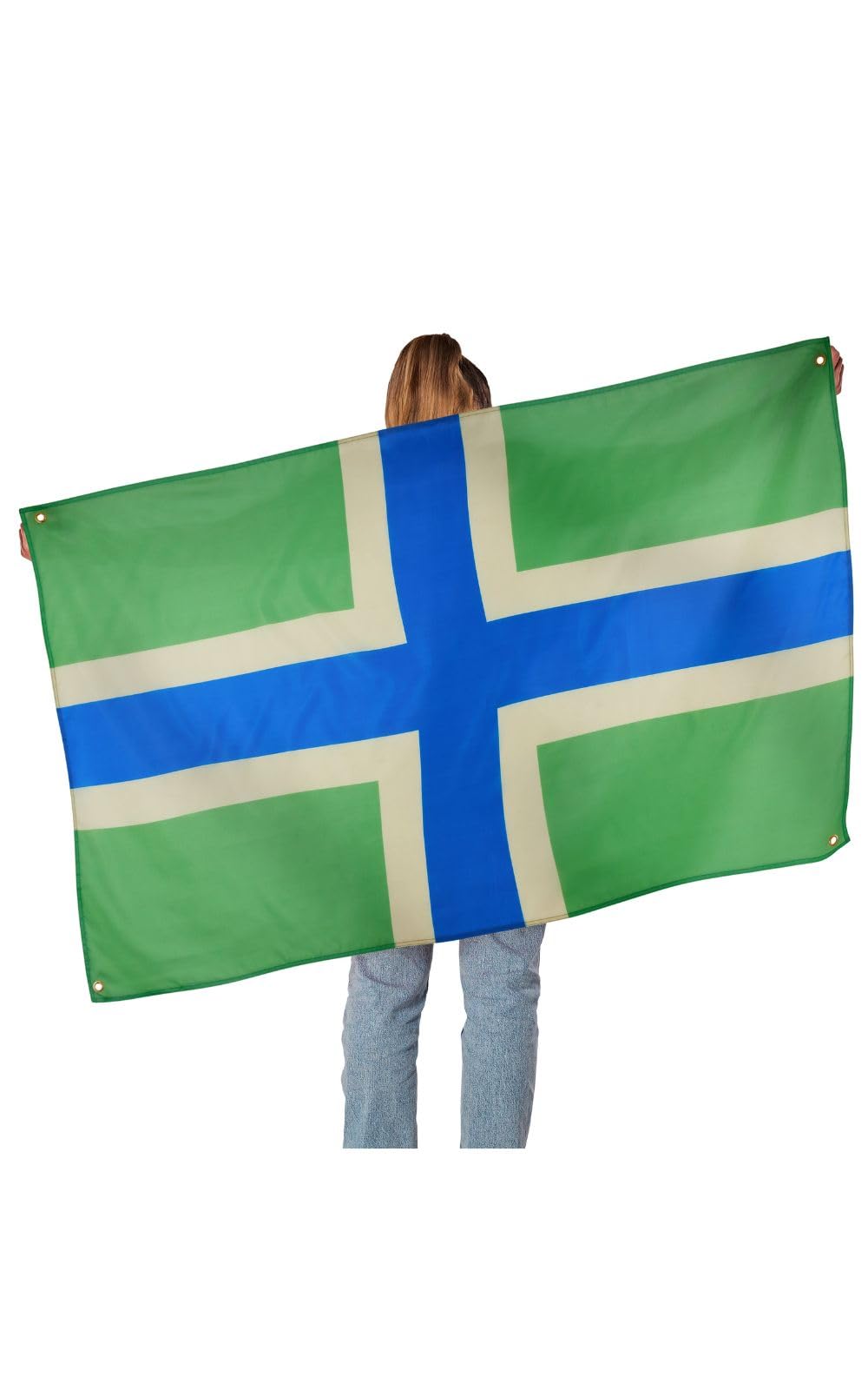 Runesol Gloucestershire Flag, 91x152cm, 3ft x 5ft, 4 Grommets, Eyelet In Every Corner, Gloucestershire History Festival - Image 2