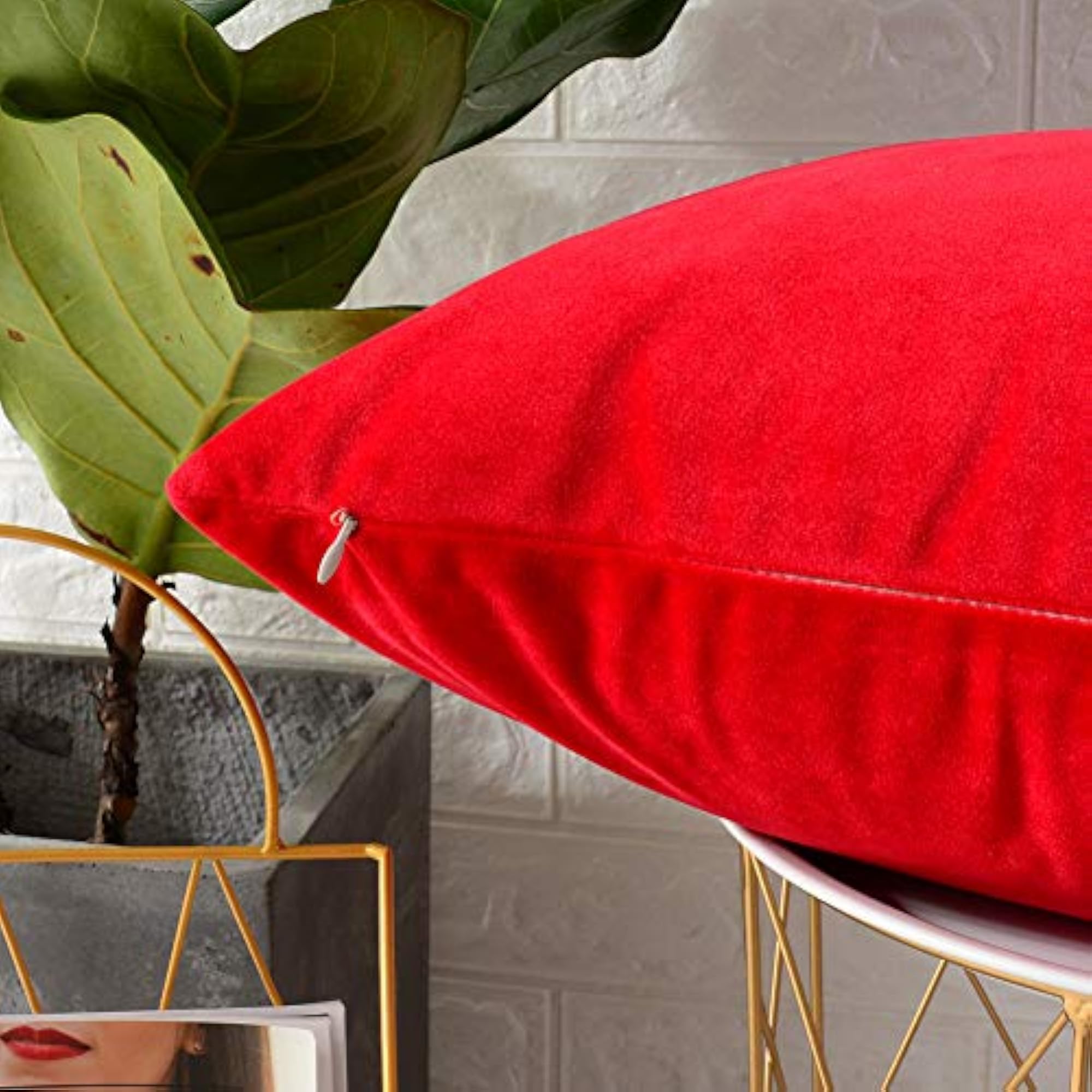 Velvet Soft Decorative Square Throw Pillow Covers
