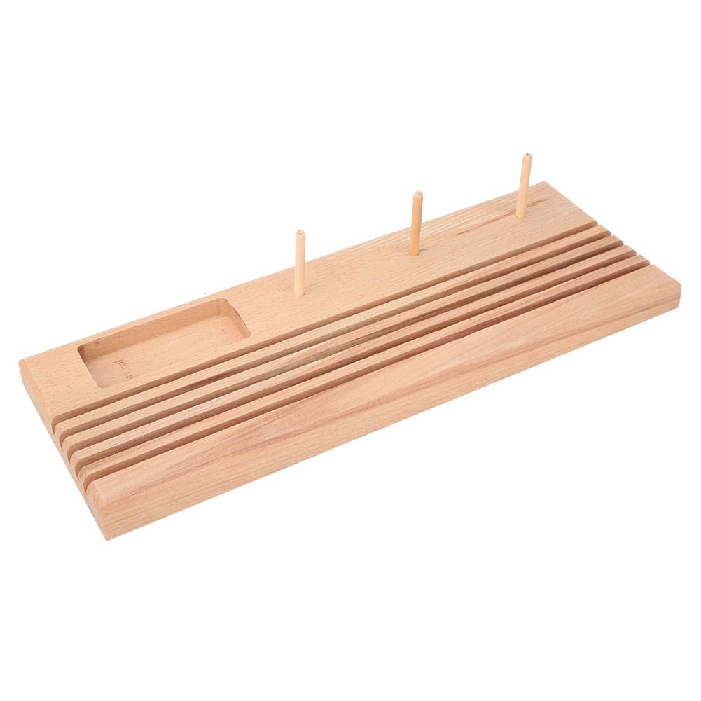 Herramienta de costura DIY, estante de regla de madera, soporte, organizador de almacenamiento con bobinas, soporte para carrete