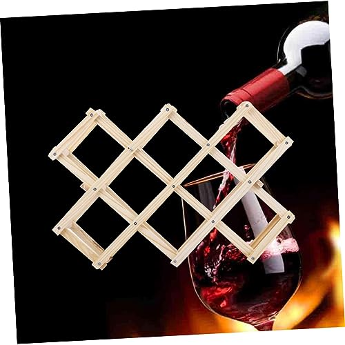 Soporte para botellas de vino de madera para mesa 10 botellas miniatura 7