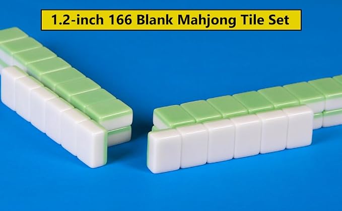 166 Fichas de Mahjong en Verde 1.2 pulgadas miniatura 5