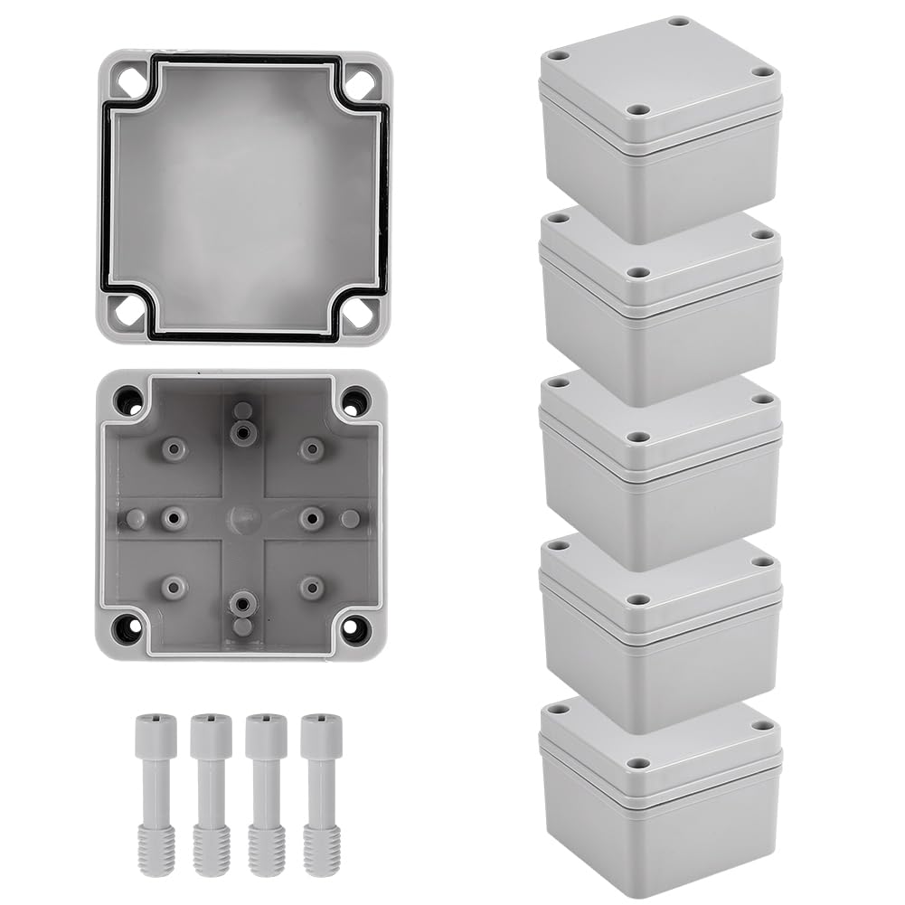 Boîte de jonction électrique étanche ABS gris AHANDMAKER pour extérieur et projets bricolage