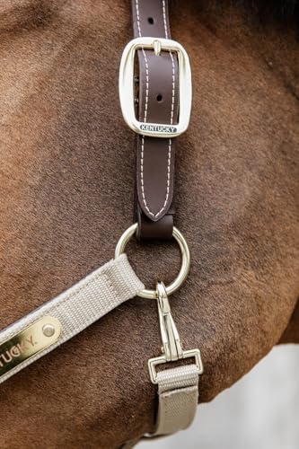 Cabestro Cob anatómico beige Kentucky de nylon resistente para hípica 5