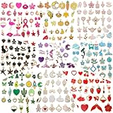 YAZWUR 50 Stück Emaille Charme Anhänger, Mixed Charms, Bulk Schmuckherstellung Anhänger, Mischobst Tierblumen Legierung Zubehör für DIY Halskette, Armband, Ohrring Bastelbedarf