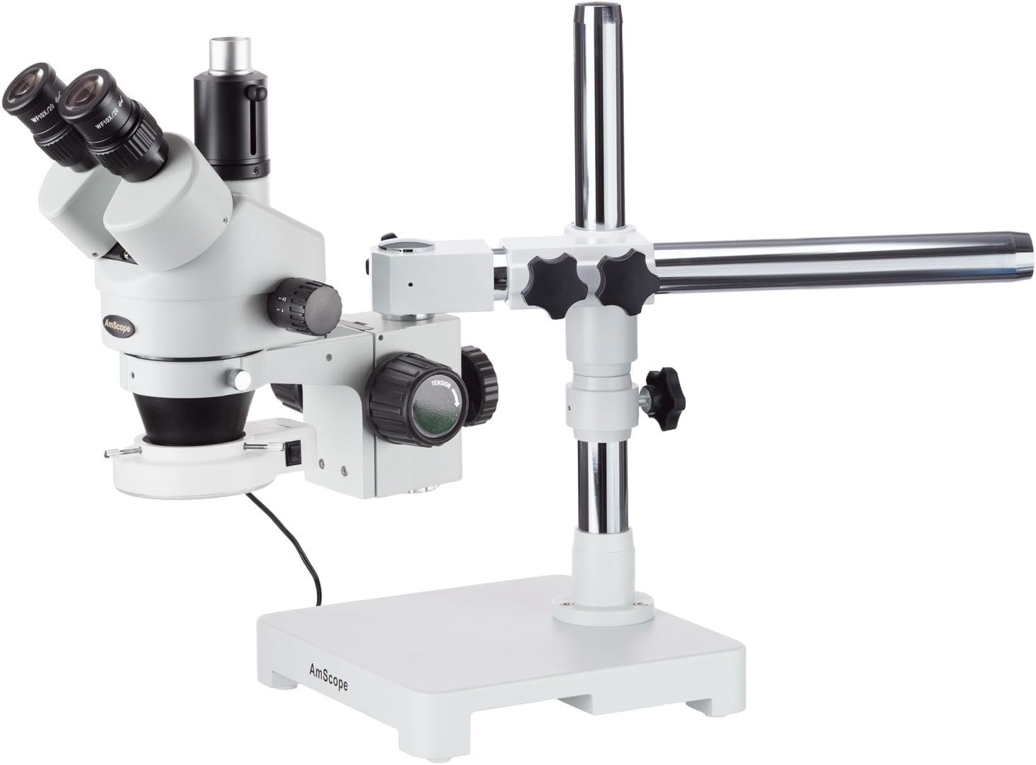 AmScope SM-3TX-54S Professional Trinocular Stereo Zoom Microscope, WH10x Eyep...