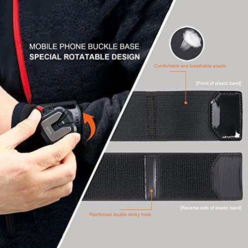 Suporte de telefone para pulseira, pulseira esportiva universal giratória de 360 ​​​​° para smartpho