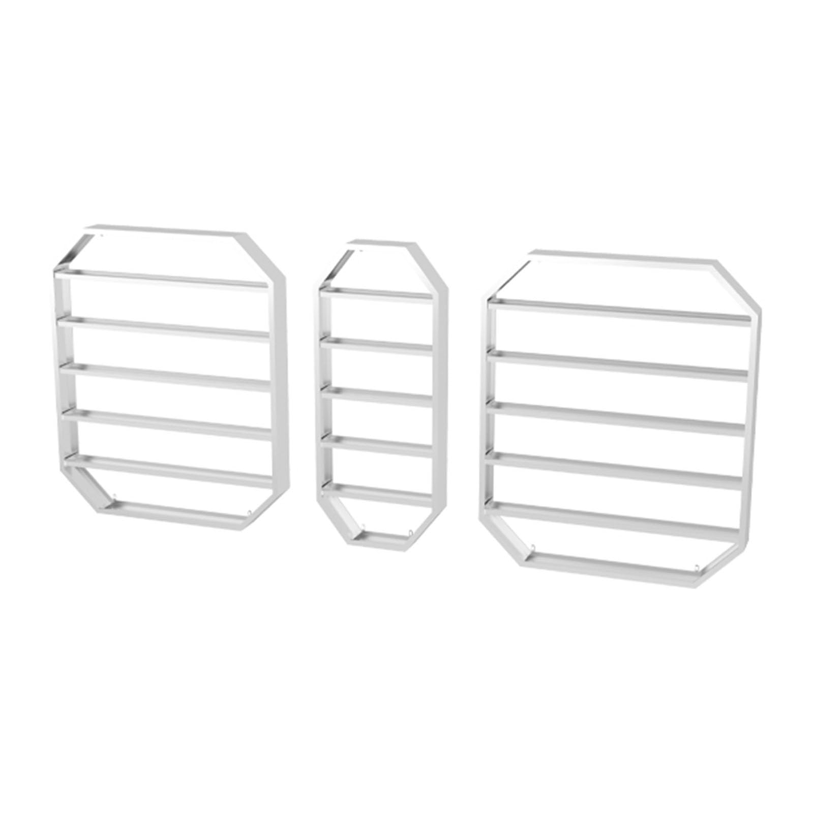 Présentoir vernis à ongles mural pour organiser vos flacons encombrants en métal argenté
