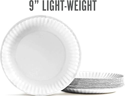 Miniatura 3 de Staples Perk - Platos de papel, 9 pulgadas, desechables para comidas diarias, cocina, sala de descanso, eventos de empresa, suministros de fiesta,