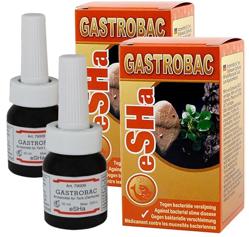Doppelpack! 2X Esha GASTROBAC - gegen bakterielle Schleimbildungen (Achtung: Wird von Schnecken Nicht vertragen) - 2X 10 ml