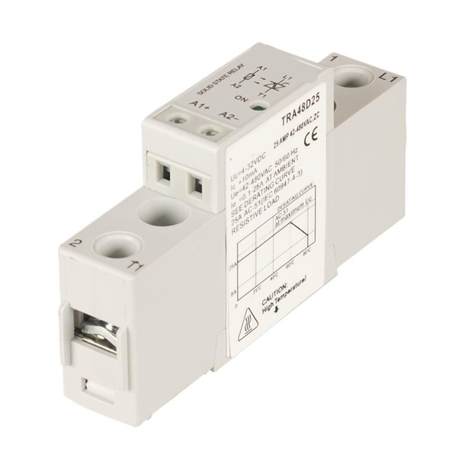 TRA48D25 25A Smart Semiconductor AC Solid State Relay 5V 12V 24V in Out 42-480V Electrical Voltage SSR Relay Module &Board(TRA48D25K)