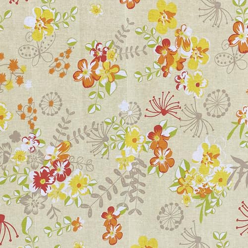 Image of Swayam 100% Cotton Double Bedsheet with 2 Pillow Covers | Size 90 x 100 inch | 120 TC | Floral Design | Soft Breathable Bed Sheet | Comfortable & Durable for Bedroom - Yellow