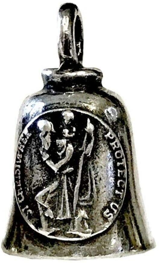 Gremlin Bell porte bonheur moto clochette étain 1 inch avec carte