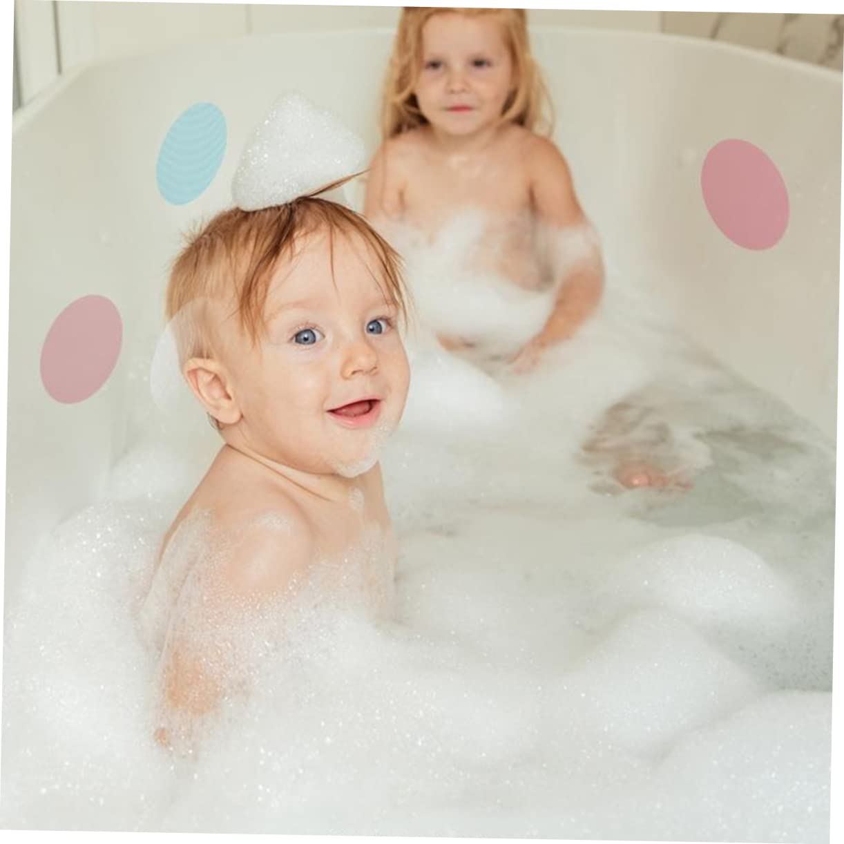 Alipis 54 Piezas Baño Pegatinas Antideslizantes Pegatinas De Botellas De Agua para Niños Pegatinas para Niños Pequeños De 2 a 4 Años Pegatinas Redondas Impermeable Peva Bañera Pegatinas