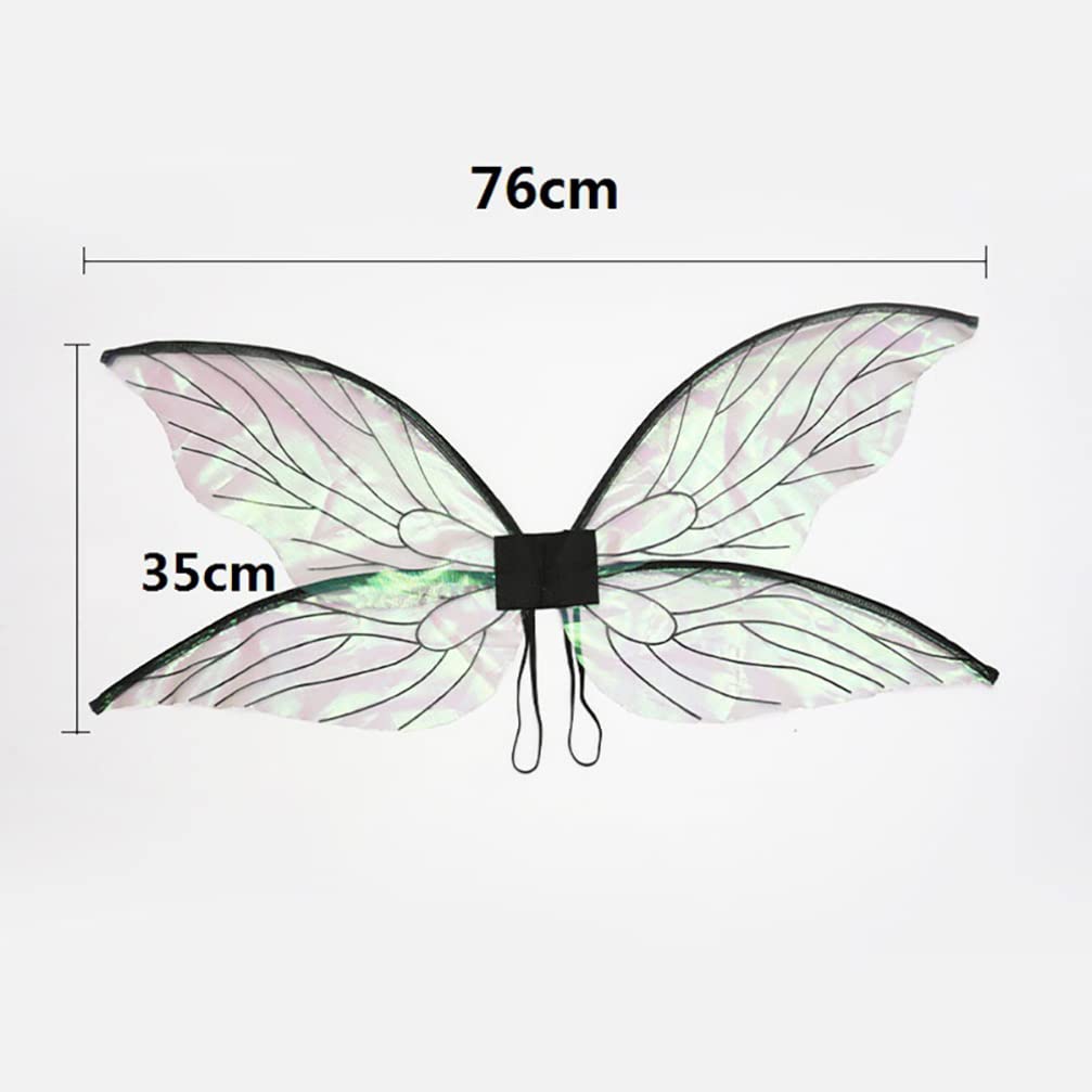 Alipis Ailes De Cigale pour Déguisement Cosplay Fête Carnaval Accessoires De Costume Femme Filles 30"X14" Ailes De Fée Légères Et Faciles À Porter
