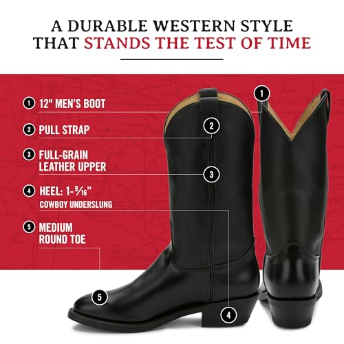 Justin Men's Tobias 12" Western Boot3