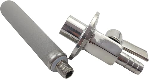 Miniatura 3 de HEZONGSION Piedra de difusión de oxigenación, abrazadera triple de 1.5 pulgadas a manguera de 12 pulgada, piedra de 4 pulgadas de longitud, 2 micras