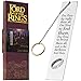 Produktbild The Lord of the Rings Lesezeichen Metall, Buch Lesezeichen mit Zitat & Anhänger, Geschenke für Buchliebhaber (Silber mit Ring)