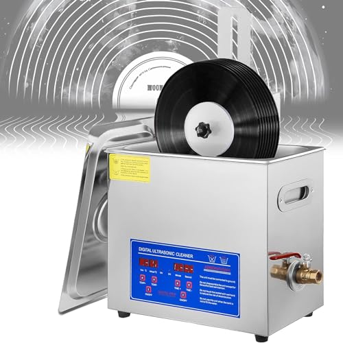 6L Ultrasuoni Cleaner Macchina 180 W Kit di Pulizia Vinile Dischi Ultrasuoni Bagno 0 ~ 30 Min Timing Ultrasuoni Gioielli Cleaner