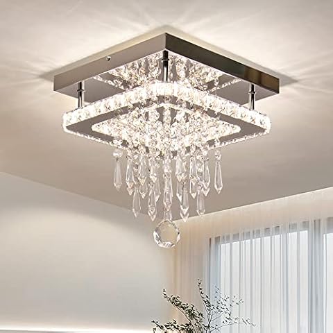 Finktonglan Modern Square LED Crystal Chandelier Cover
